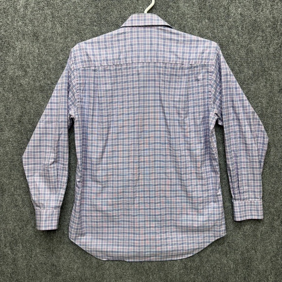 Mens David Donahue long sleeve button up shirt size 16 34/35 purple - Picture 2 of 5